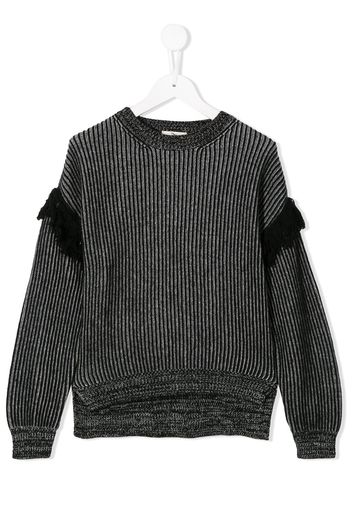 Andorine fringe ribbed knit jumper - Grey