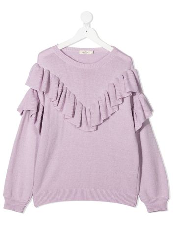 ruffle trim jumper