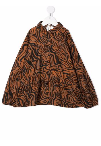 Andorine animal-print lyocell-blend shirt - Brown