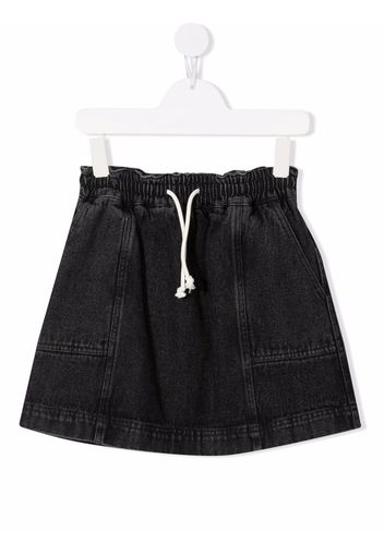 Andorine high-waist denim skirt - Black