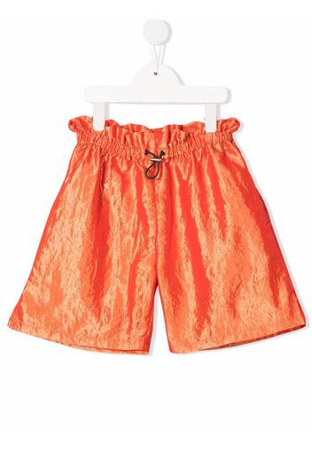 Andorine high-shine Bermuda shorts - Orange