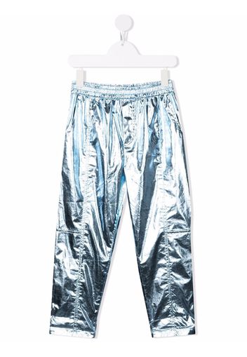 Andorine high-shine metallic trousers - Blue