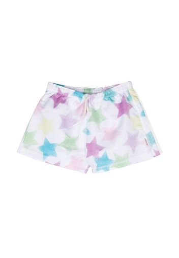 Andorine star-print drawstring swim shorts - White