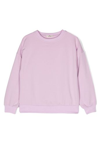 Andorine feather-trim organic cotton sweatshirt - Purple