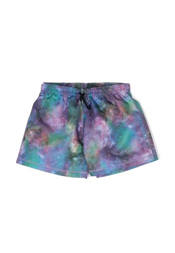 Andorine cosmic-print drawstring swim shorts - Blue