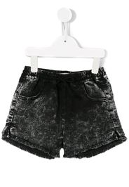 Andorine raw edge mini shorts - Black