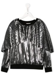 Andorine metallic pleated sweatshirt - Silver