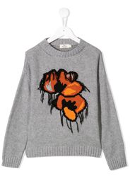 Andorine floral knitted jumper - Grey