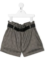 Andorine check print shorts - Grey