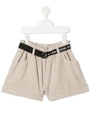 belted corduroy shorts