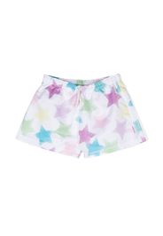 Andorine star-print drawstring swim shorts - White