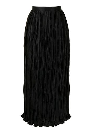 Andrew Gn silk-satin pleated pencil skirt - Black