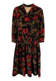 A.N.G.E.L.O. Vintage Cult 1950s floral-print pleated shirtdress - Brown