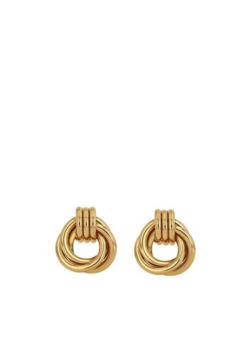 ANINE BING Triple Knot gold-tone earrings