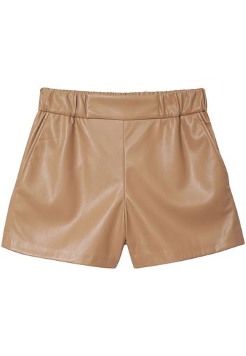 ANINE BING Koa faux-leather shorts - Brown