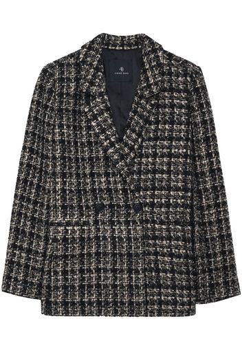 ANINE BING Madeleine tweed double-breasted blazer - Multicolour