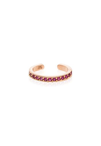 18K rose gold ruby ear cuff