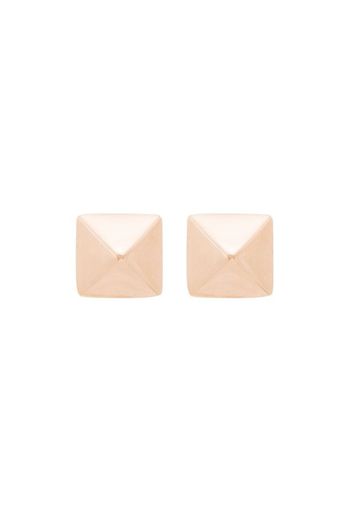 14KG rose gold spike stud earrings