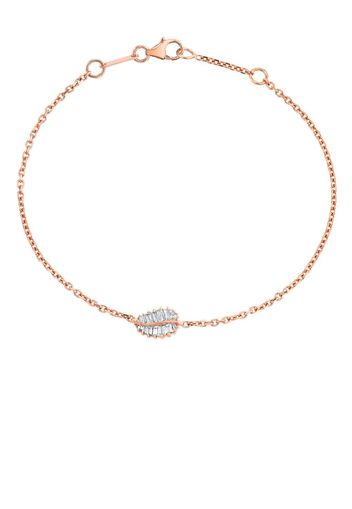 Anita Ko 18K rose gold small palm leaf diamond bracelet - Pink