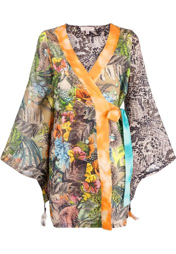 Anjuna Charlotte multi-print dress - Neutrals