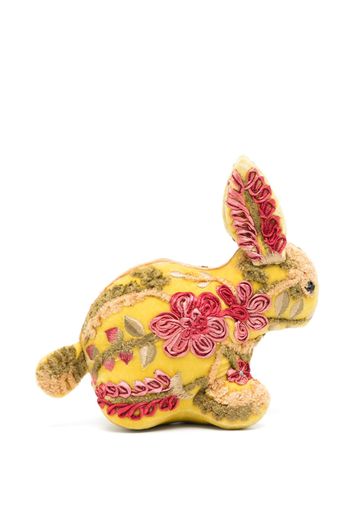 Anke Drechsel bunny embroidered soft toy - Yellow