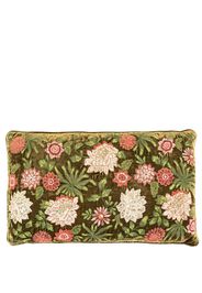 embroidered floral cushion