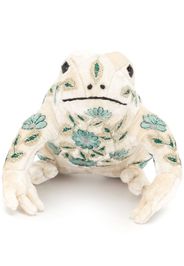 embroidered frog soft toy