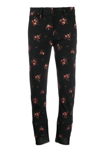 Ann Demeulemeester floral print trousers - Black