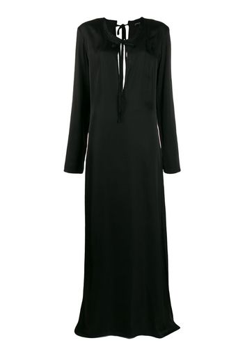 long sleeve tie neck dress