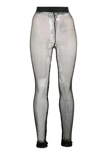 high-waisted fishnet leggings