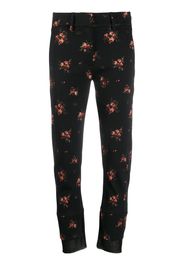 Ann Demeulemeester floral print trousers - Black