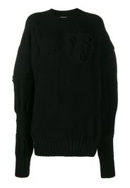 Ann Demeulemeester distressed effect jumper - Black