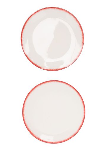 porcelain contrast rim plates