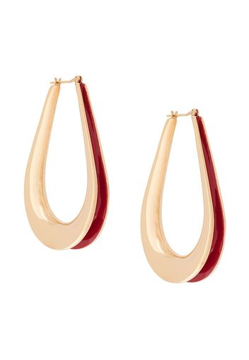 Annelise Michelson ellipse s enamel hoops - Gold