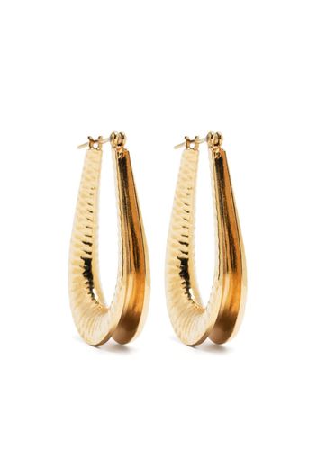 Annelise Michelson Ellipse hammered hoop earrings - Gold