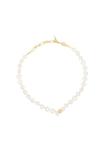 Stellar pearl-beaded anklet