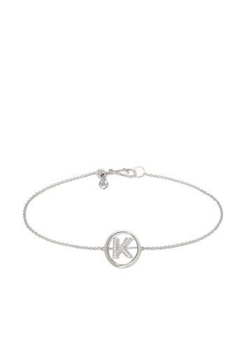 18ct White Gold Diamond Initial K Bracelet