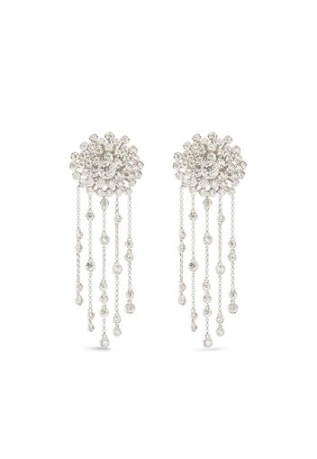 Annoushka 18kt white gold Marguerite diamond drop earrings - Silver
