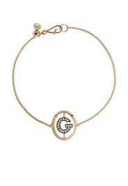18kt yellow gold diamond initial G bracelet