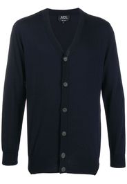A.P.C. V-neck knitted cardigan - Blue