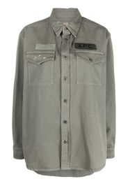 A.P.C. stud-embellished long-sleeve jacket - Green