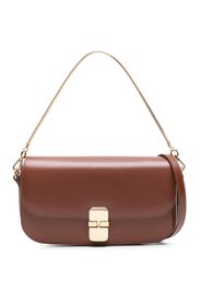 A.P.C. Grace Chaine leather clutch bag - Brown