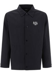 A.P.C. Regis logo-embroidered shirt jacket - Black