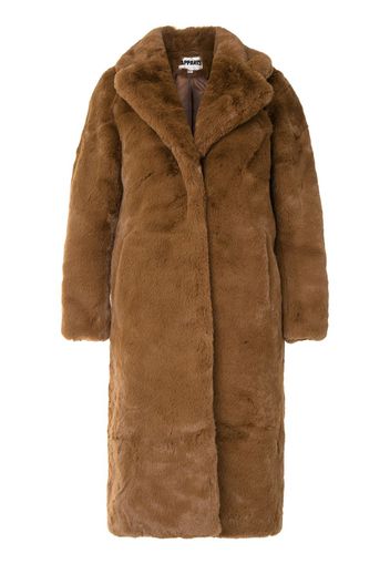 Siena long faux-fur coat