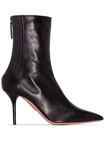 Aquazzura black saint honore 85 leather boots