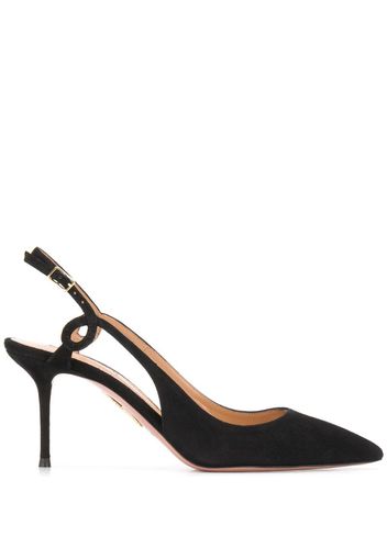 Serpentine slingback pumps