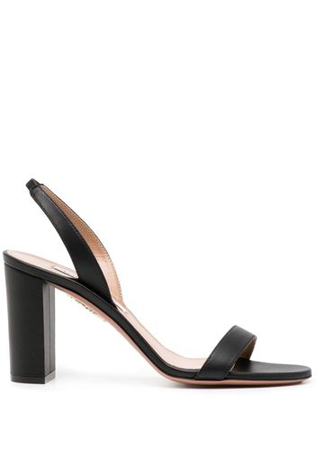 Aquazzura 95mm open-toe leather sandals - Black