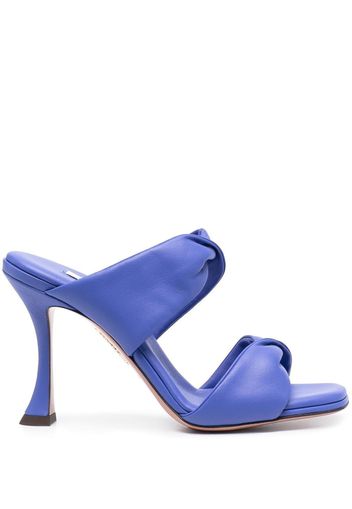 Aquazzura 110mm leather twist sandals - Blue