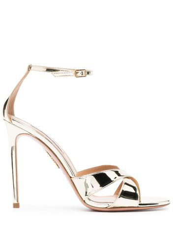 Aquazzura Aqua Divine 105mm leather sandals - Gold