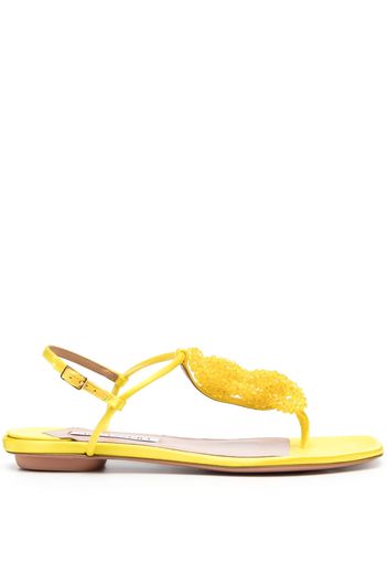 Aquazzura Chain of Love flat sandals - Yellow